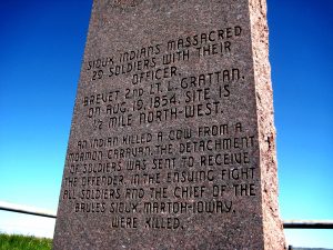 Grattan Massacre Monument (1), Wyoming, USA, 2008. Grattan Massacre, Books, Andrew Hogarth, Indian Wars 1854-1890