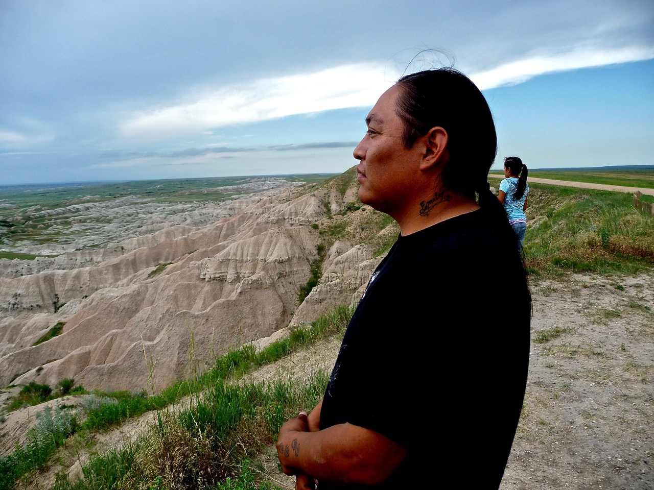 Mike having some quiet thoughts, The Badlands, South Dakota, USA, 2011.